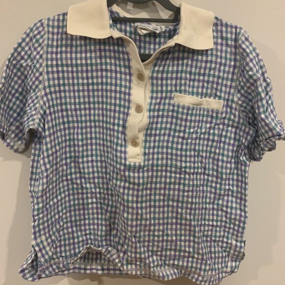 Vintage Purple and Green Polo Tee - Picture 1 of 3